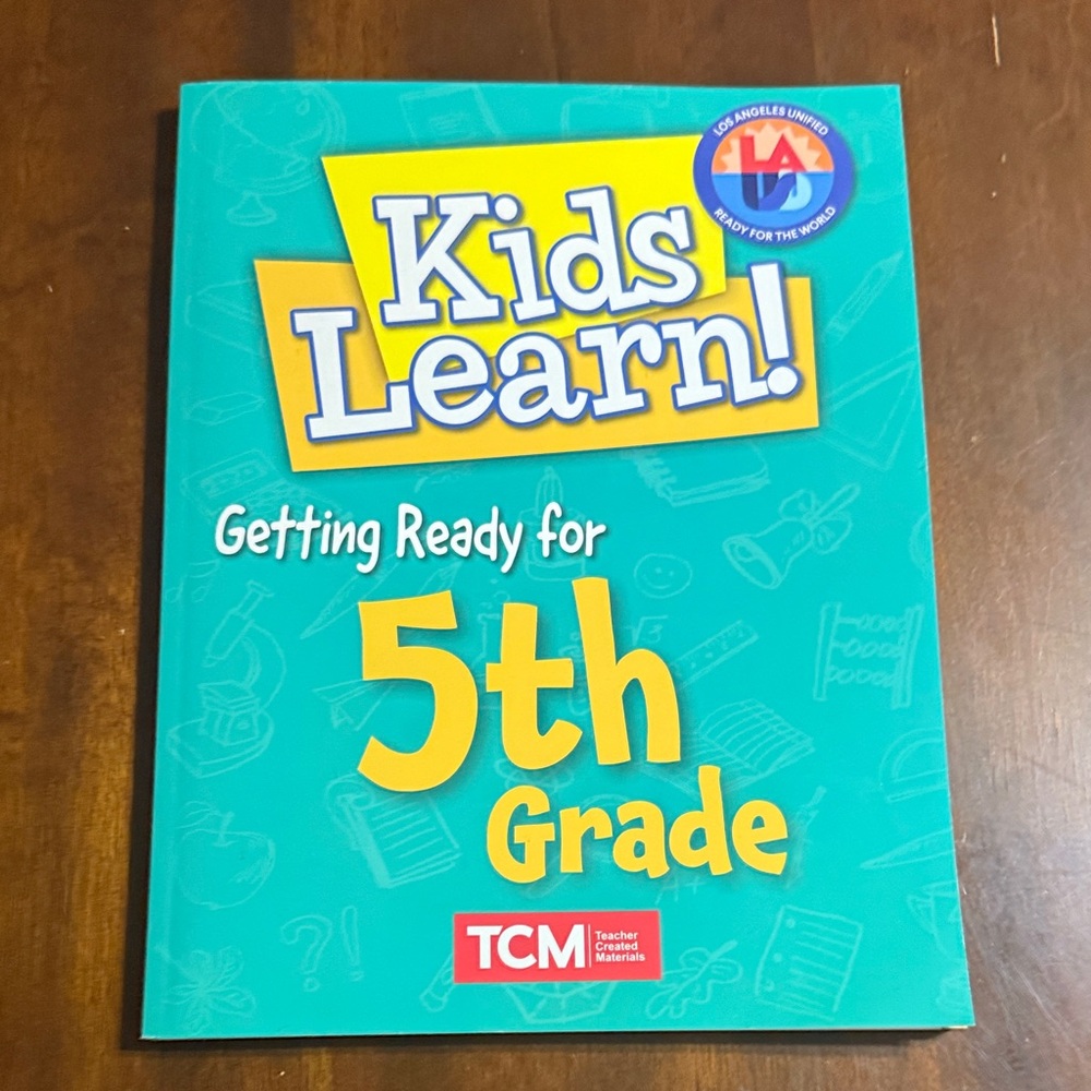 👗👗👗 TC Kids Learn! 5th Grade Workbook - Teal and Yellow 👗👗👗